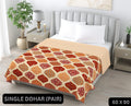 Ajrak Single Dohar Semi 60 x 90 in - 2 Pcs (Design 0600)