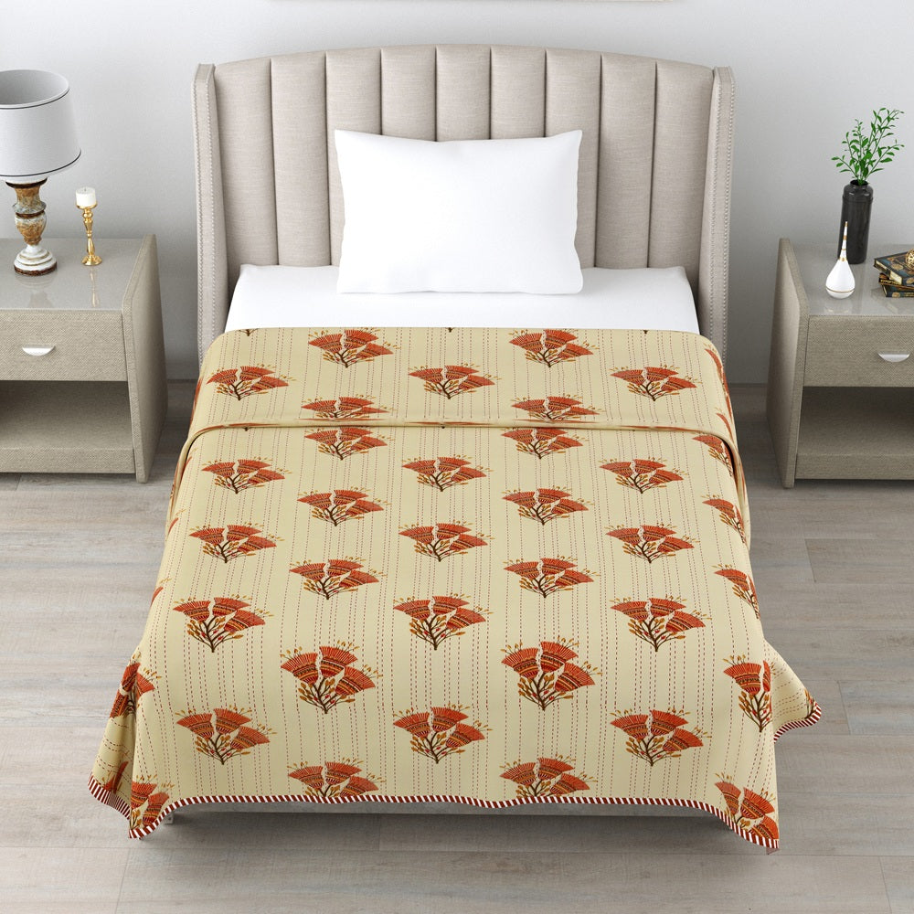 Kashida Single Dohar Semi 60 x 90 in - 2 Pcs (Design 0607)