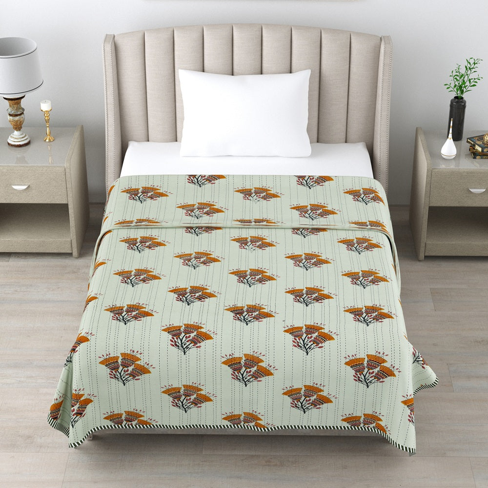 Kashida Single Dohar Semi 60 x 90 in - 2 Pcs (Design 0608)