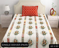 Kashida Single Dohar Semi 60 x 90 in - 2 Pcs (Design 0620)