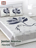 Jantar Mantar Bedsheet Set 70 x 100 in - 3 Pcs (Design 1095)