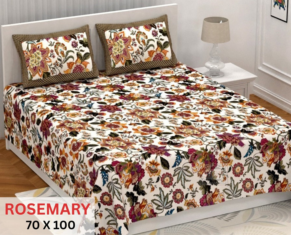 Rosemary Bedsheet Set 70 x 100 in - 3 Pcs (Design 1097)