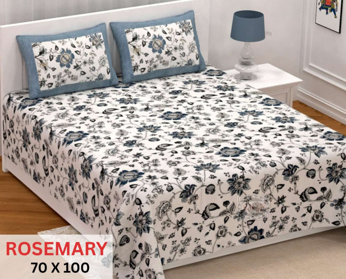 Rosemary Bedsheet Set 70 x 100 in - 3 Pcs (Design 1102)