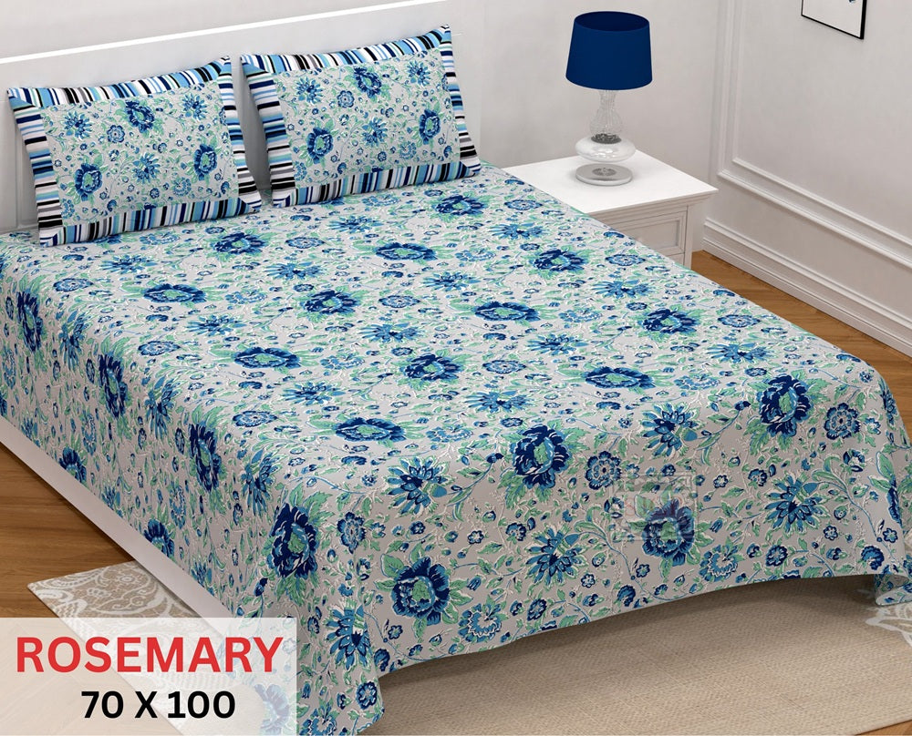 Rosemary Bedsheet Set 70 x 100 in - 3 Pcs (Design 1109)