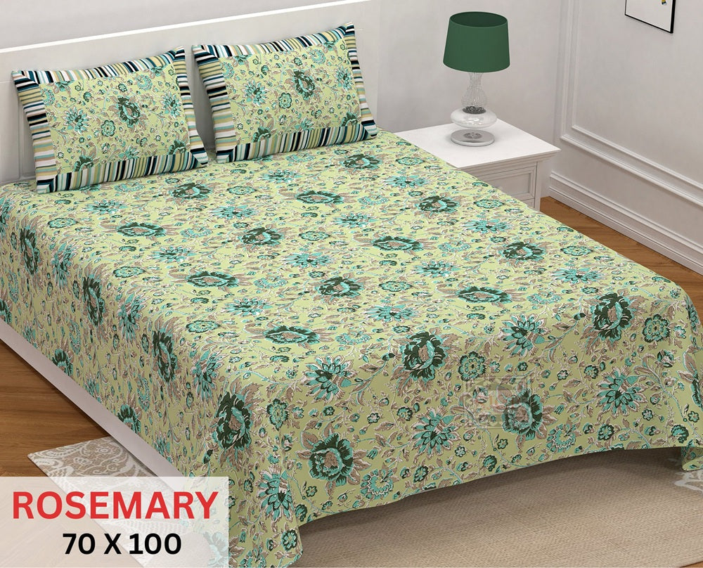 Rosemary Bedsheet Set 70 x 100 in - 3 Pcs (Design 1111)