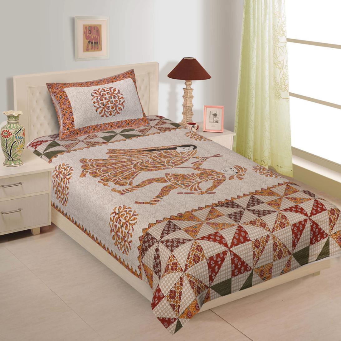 Barmeri Bedsheet Set 63 x 90 in - 4 Pcs (Design 1153)
