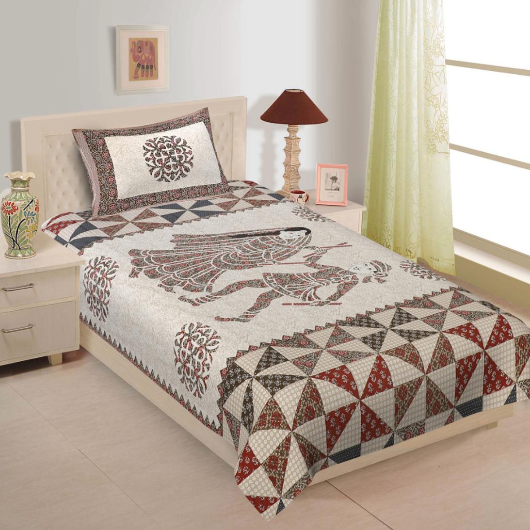 Barmeri Bedsheet Set 63 x 90 in - 4 Pcs (Design 1154)