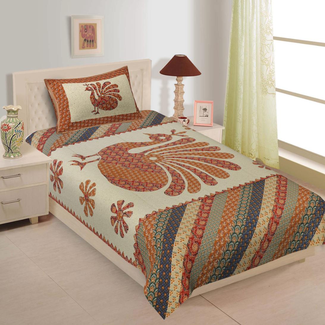 Barmeri Bedsheet Set 63 x 90 in - 4 Pcs (Design 1155)