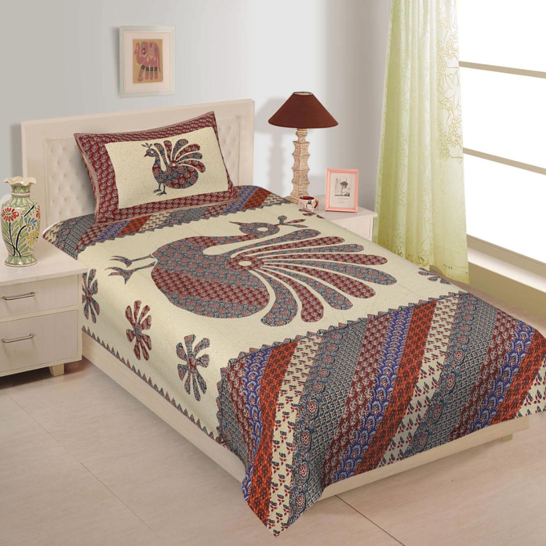 Barmeri Bedsheet Set 63 x 90 in - 4 Pcs (Design 1156)