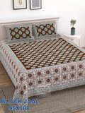 Block Jaal Bedsheet Set 95 x 108 in - 3 Pcs (Design 1269)