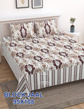 Block Jaal Bedsheet Set 95 x 108 in - 3 Pcs (Design 1288)