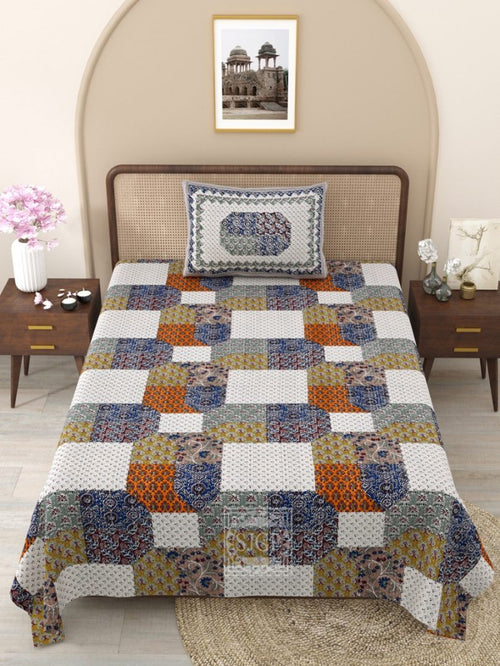 Ajrak Bedsheet Set 63 x 90 in - 4 Pcs (Design 1181)