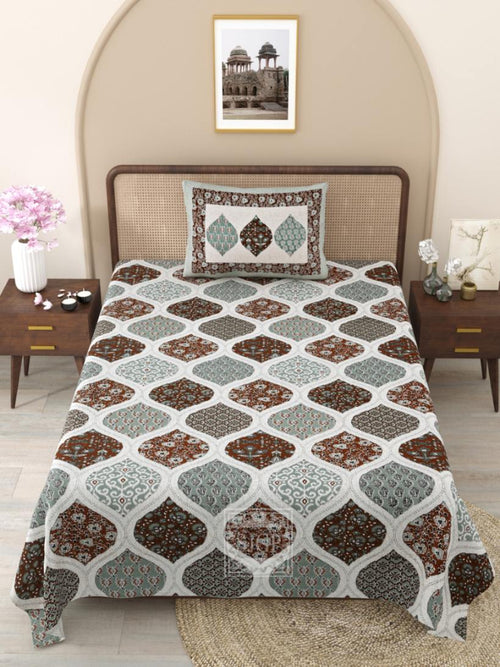 Ajrak Bedsheet Set 63 x 90 in - 4 Pcs (Design 1193)