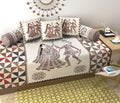 Barmeri Diwan Set with Foam 63 x 90 in - 8 Pcs (Design 1323)