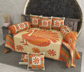 Barmeri Diwan Set with Foam 63 x 90 in - 8 Pcs (Design 1332)