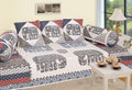 Barmeri Diwan Set with Foam 63 x 90 in - 8 Pcs (Design 1348)