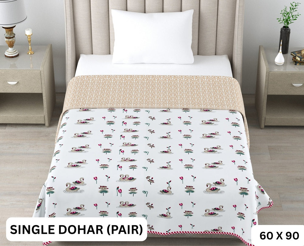 Sweety Single Dohar Semi 60 x 90 in - 2 Pcs (Design 0646)