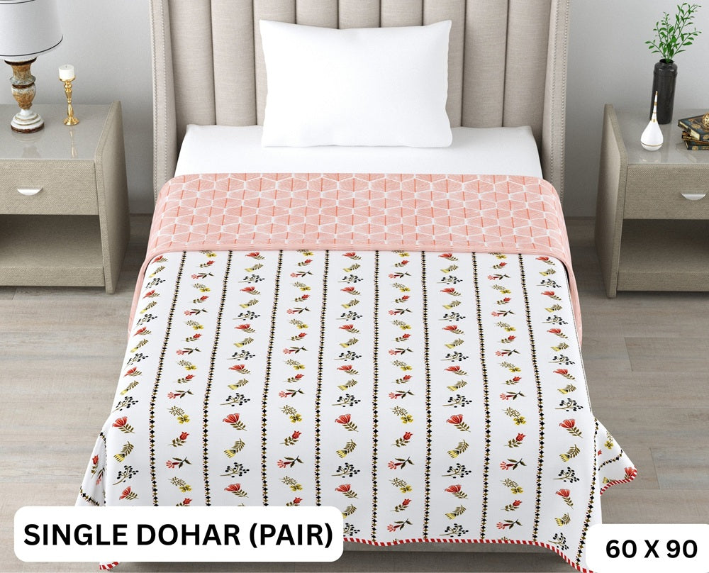Sweety Single Dohar Semi 60 x 90 in - 2 Pcs (Design 0648)