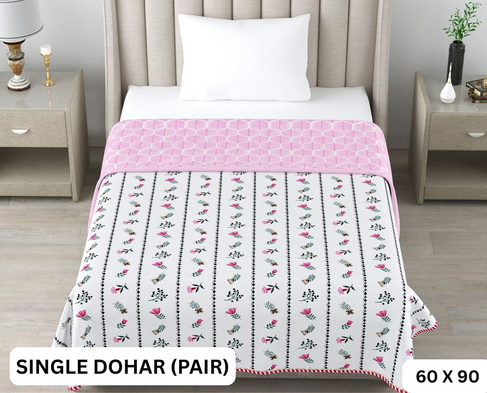 Sweety Single Dohar Semi 60 x 90 in - 2 Pcs (Design 0650)