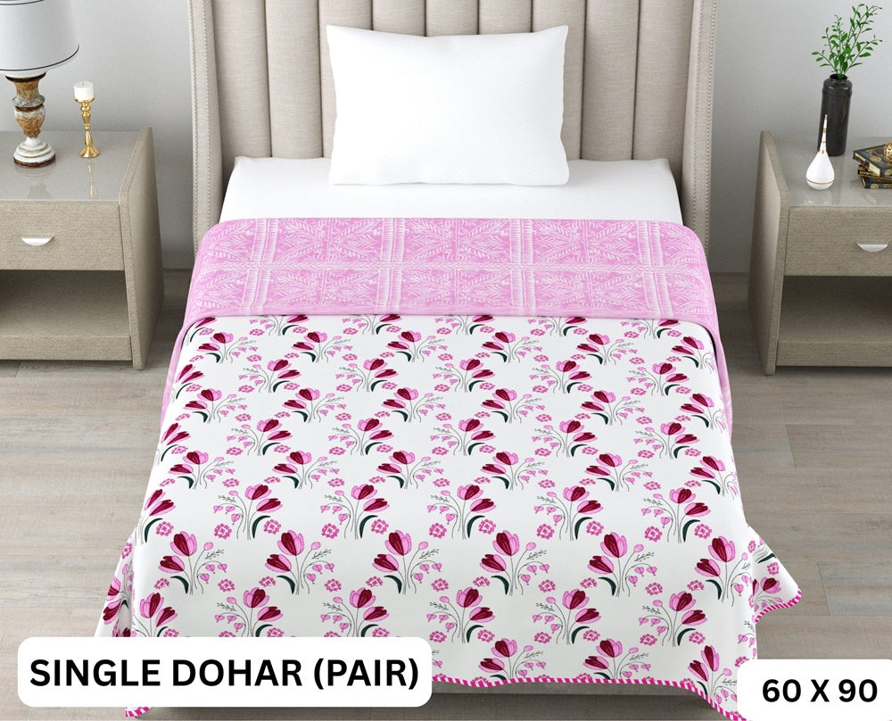 Sweety Single Dohar Semi 60 x 90 in - 2 Pcs (Design 0658)