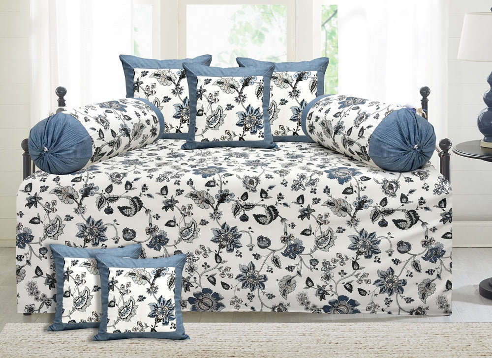 Lavish Diwan Set without Foam 70 x 100 in - 8 Pcs (Design 1248)