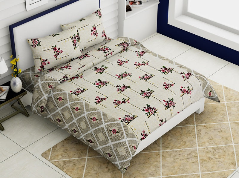Rozee Bedsheet Set 90 x 108 in - 3 Pcs (Design 1541)