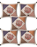 Barmeri Cushion Cover Set 16 x 16 in - 5 Pcs (Design 1575)