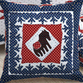 Gujari Patch Cushion Cover Set 16 x 16 in - 5 Pcs (Design 1576)