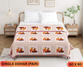 Handwork Katha Single Dohar Semi 60 x 90 in - 2 Pcs (Design 1647)