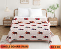 Handwork Katha Single Dohar Semi 60 x 90 in - 2 Pcs (Design 1652)