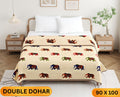 Handwork Katha Double Dohar Semi 90 x 100 in - 1 Pc (Design 1671)
