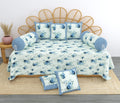 Lavish Diwan Set without Foam 70 x 100 in - 8 Pcs (Design 1691)