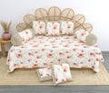 Lavish Diwan Set without Foam 70 x 100 in - 8 Pcs (Design 1693)