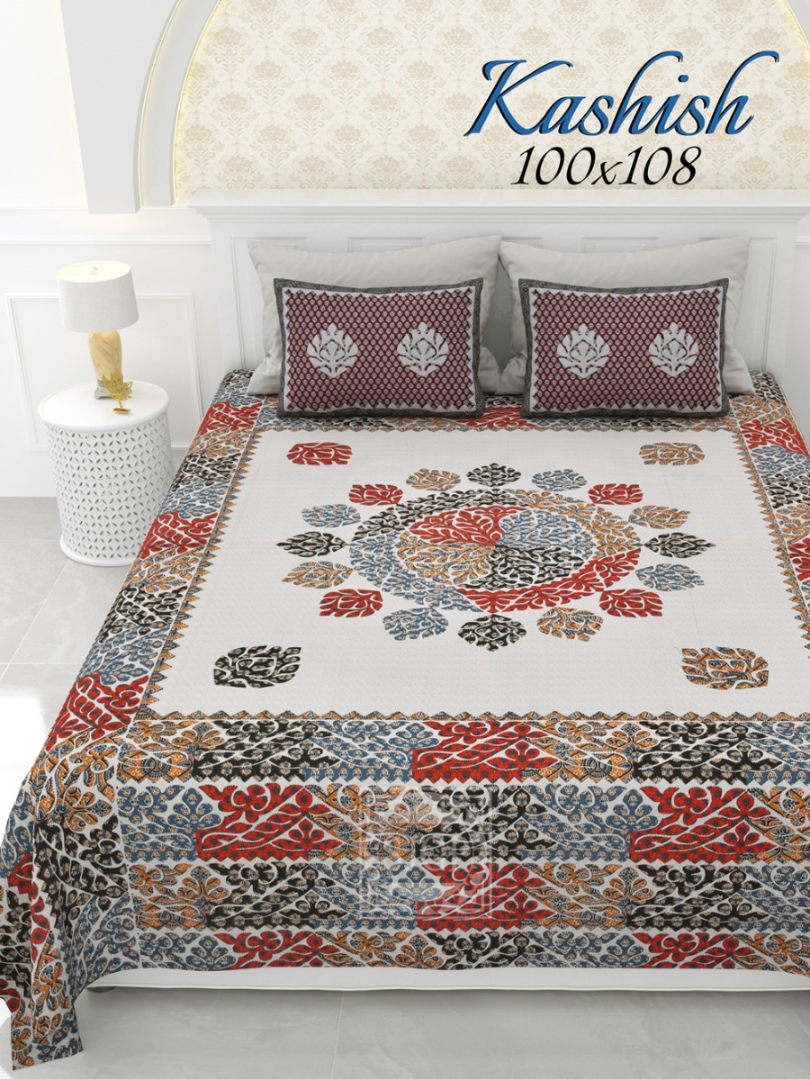 Kashish Bedsheet Set 100 x 108 in - 3 Pcs (Design 1702)