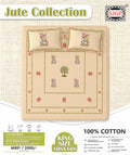 Jute Collection Bedsheet Set 108 x 108 in - 3 Pcs (Design 1792)