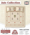 Jute Collection Bedsheet Set 108 x 108 in - 3 Pcs (Design 1794)
