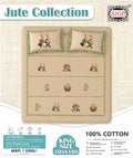 Jute Collection Bedsheet Set 108 x 108 in - 3 Pcs (Design 1795)