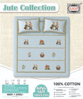 Jute Collection Bedsheet Set 108 x 108 in - 3 Pcs (Design 1796)