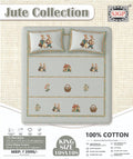 Jute Collection Bedsheet Set 108 x 108 in - 3 Pcs (Design 1797)