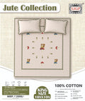 Jute Collection Bedsheet Set 108 x 108 in - 3 Pcs (Design 1799)