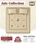 Jute Collection Bedsheet Set 108 x 108 in - 3 Pcs (Design 1800)