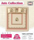 Jute Collection Bedsheet Set 108 x 108 in - 3 Pcs (Design 1801)