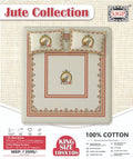 Jute Collection Bedsheet Set 108 x 108 in - 3 Pcs (Design 1802)