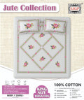 Jute Collection Bedsheet Set 108 x 108 in - 3 Pcs (Design 1806)