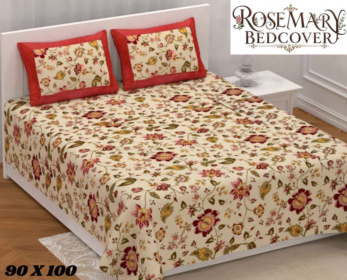 Rosemary Bedcover 90 x 100 in - 3 Pcs (Design 1851)