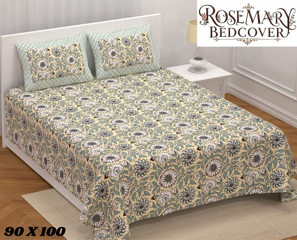Rosemary Bedcover 90 x 100 in - 3 Pcs (Design 1859)