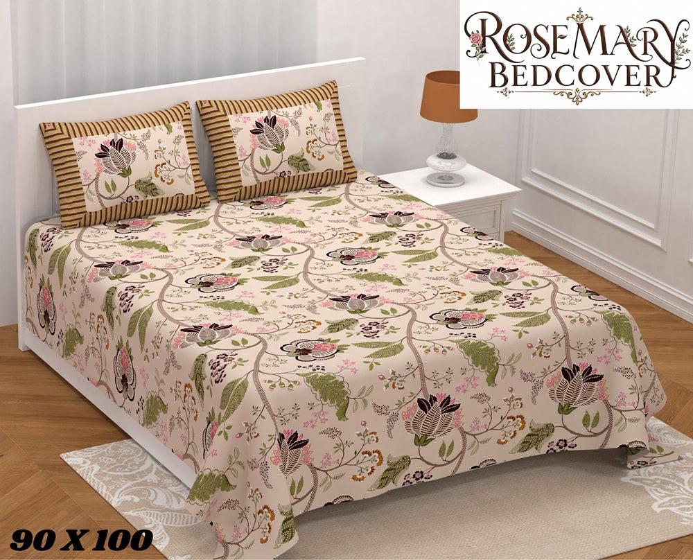 Rosemary Bedcover 90 x 100 in - 3 Pcs (Design 1862)