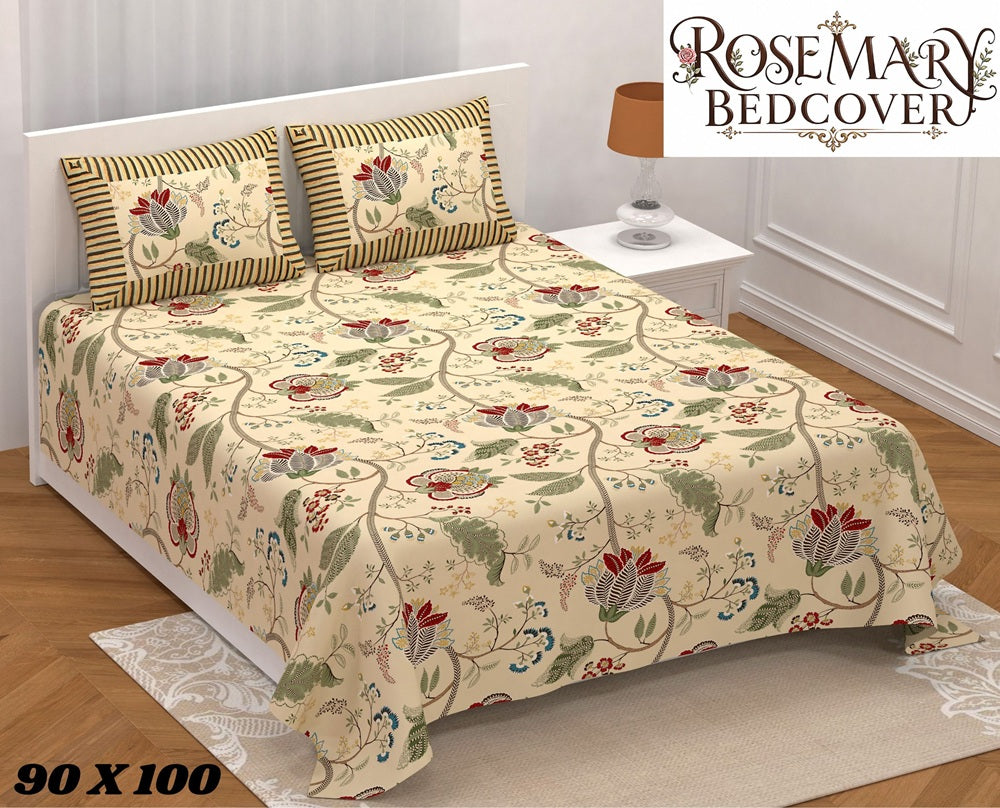 Rosemary Bedcover 90 x 100 in - 3 Pcs (Design 1863)