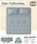 Jute Collection Bedsheet Set 108 x 108 in - 3 Pcs (Design 1868)