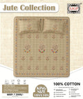 Jute Collection Bedsheet Set 108 x 108 in - 3 Pcs (Design 1869)